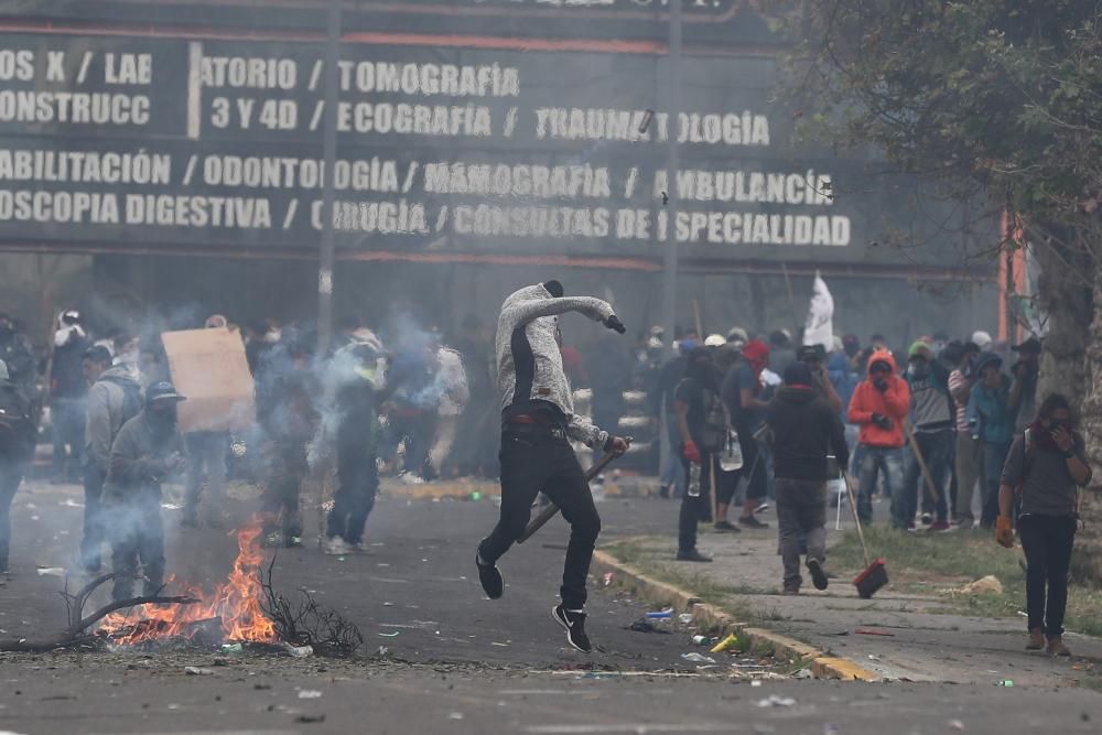 Protestas y disturbios en Ecuador