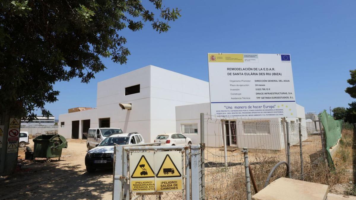 Obras de la depuradora de Santa Eulària.