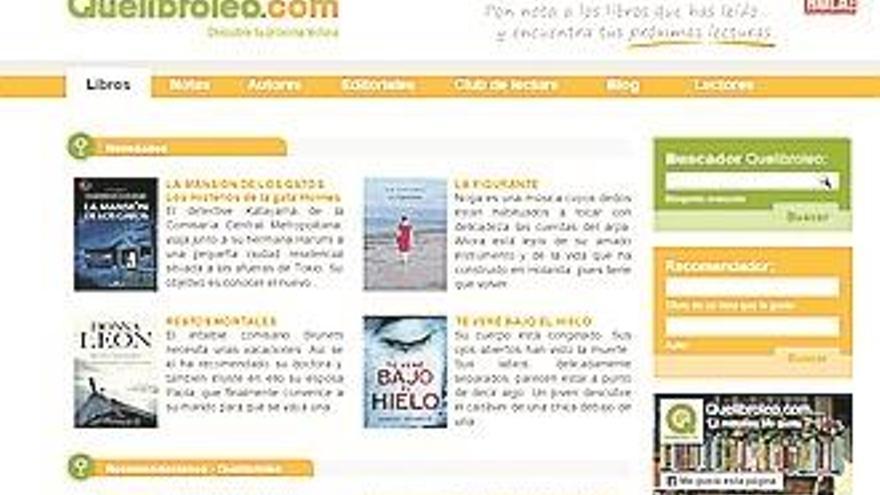 Una web con recomendaciones de libros y reseñas