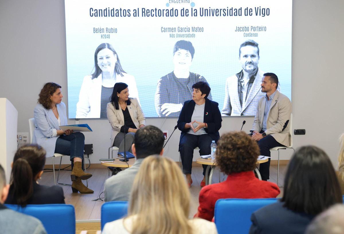 Encuentro con los tres candidatos al Rectorado de la UVigo