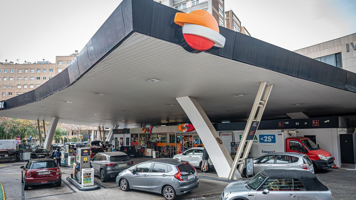 Una gasolinera Repsol de Sarrià, en Barcelona