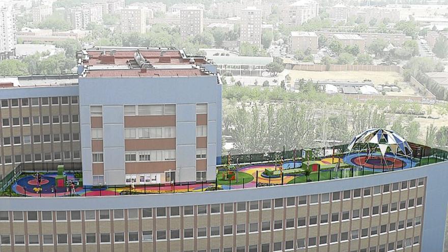 La azotea del Hospital Gregorio Marañón se convertirá en un jardín para niños con cáncer