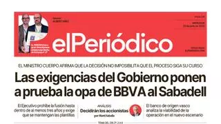 La portada de EL PERIÓDICO del 25 de junio de 2025