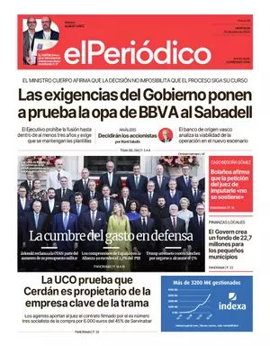 La portada de EL PERIÓDICO del 25 de junio de 2025