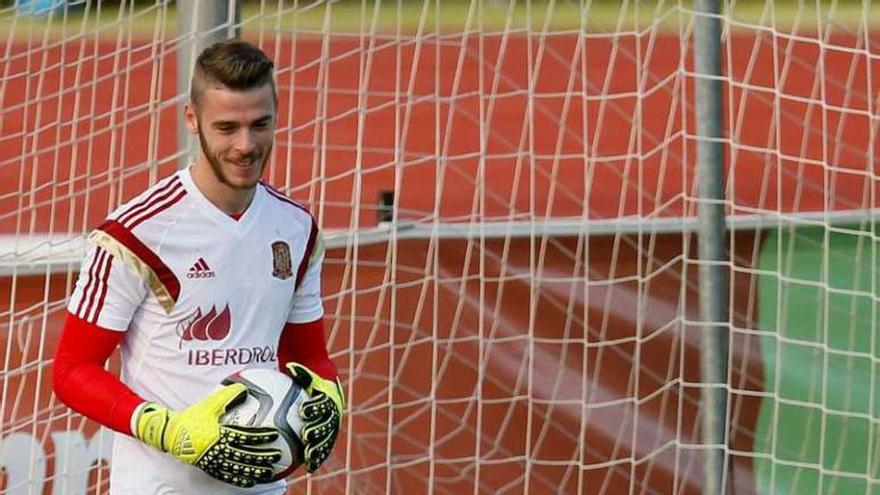 De Gea y Casillas, en un entrenamiento con la selección esta semana.