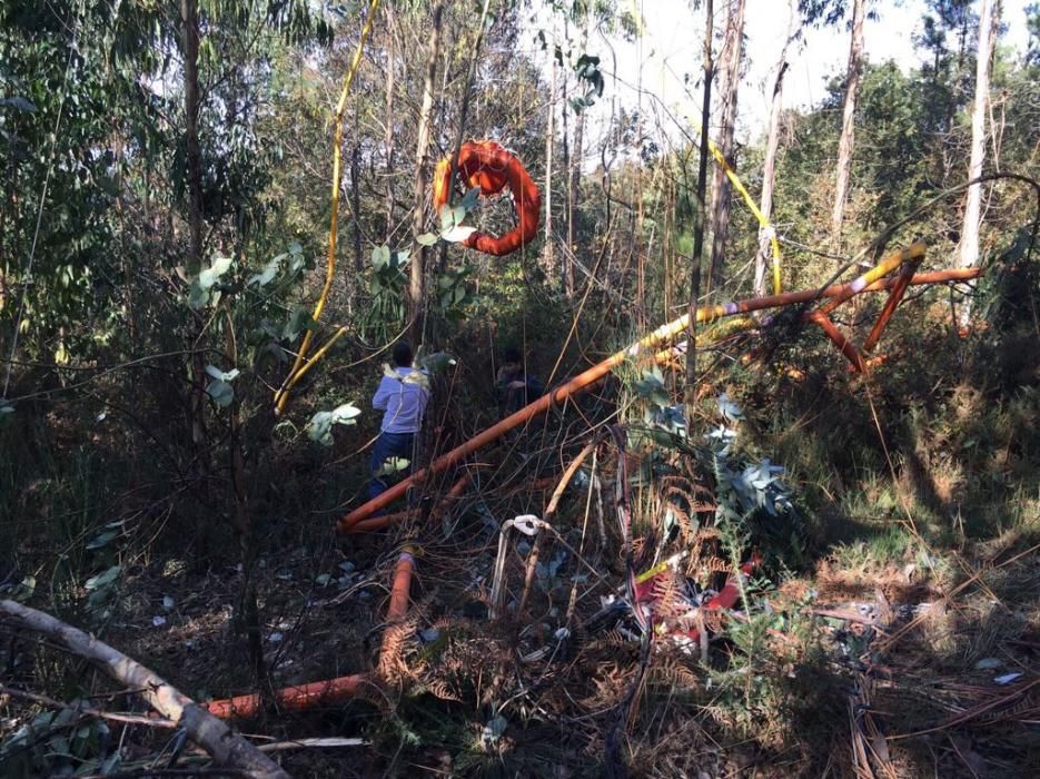 Accidente de un helicóptero en Touro