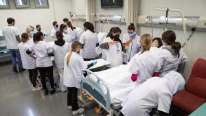 Estudiantes de FP en un instituto de Barcelona.