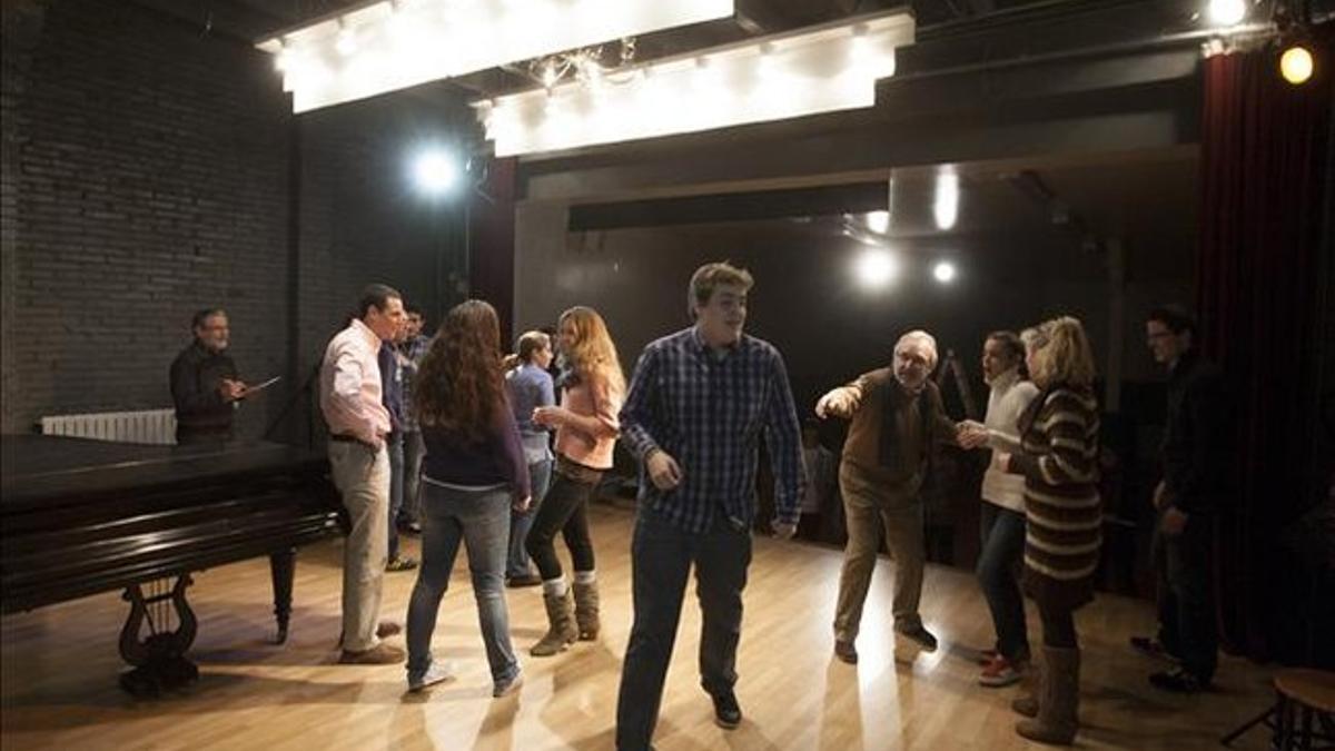 El Club de Teatro, durante un ensayo.