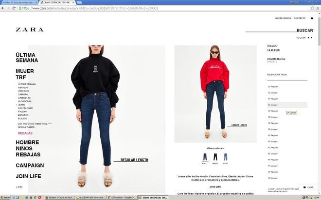 Página web de Zara