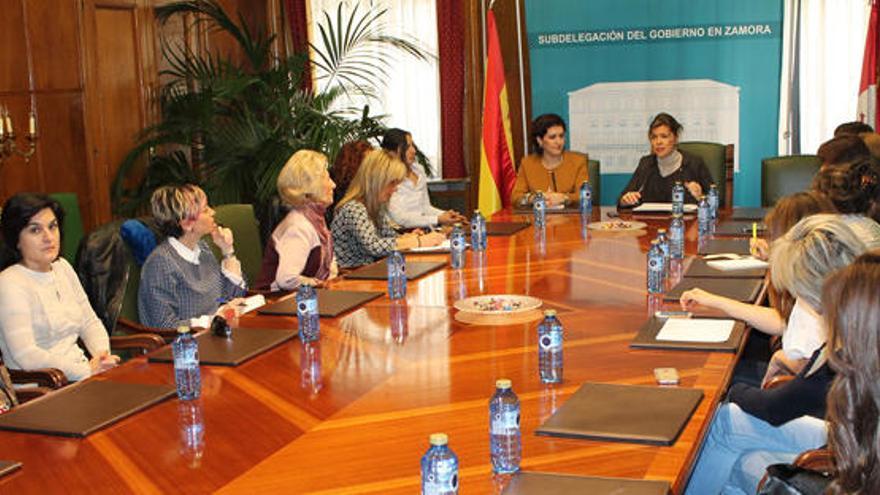 La subdelegada del Gobierno, Clara San Damián, se reúne con las empresarias de Zamora.