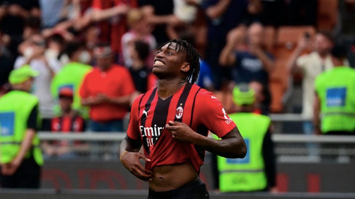 Leao en su último partido con el Milan