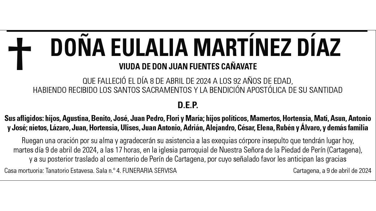 Dª Eulalia Martínez Díaz