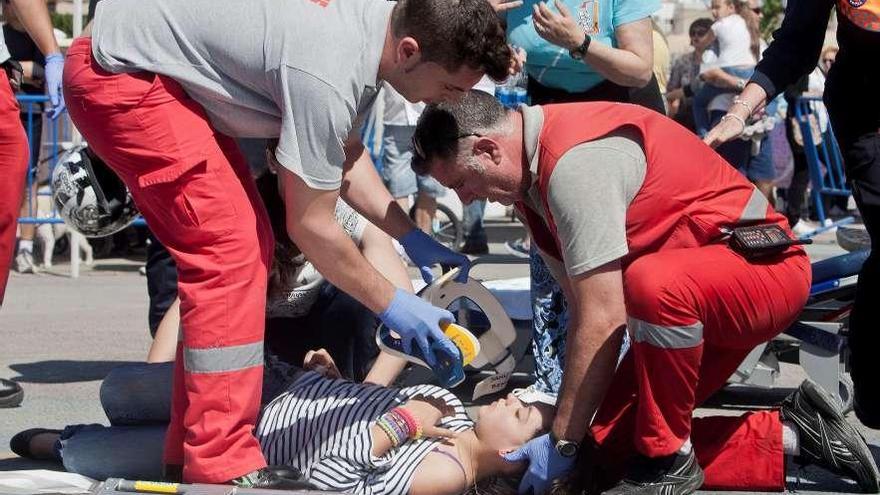 Al menos 23 heridos al salir volando cinco castillos hinchables en Alicante