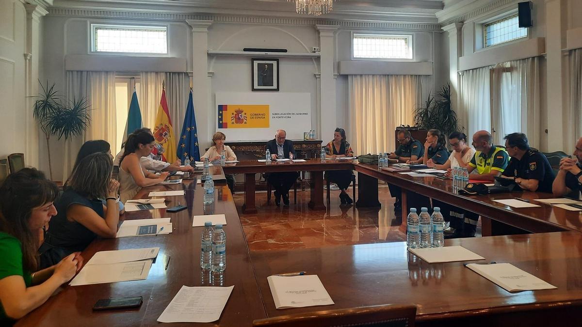 Reunión de coordinación, ayer, en la Subdelegación del Gobierno.