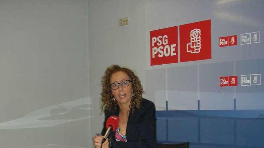 Noela Blanco, durante su comparerencia. // FdV