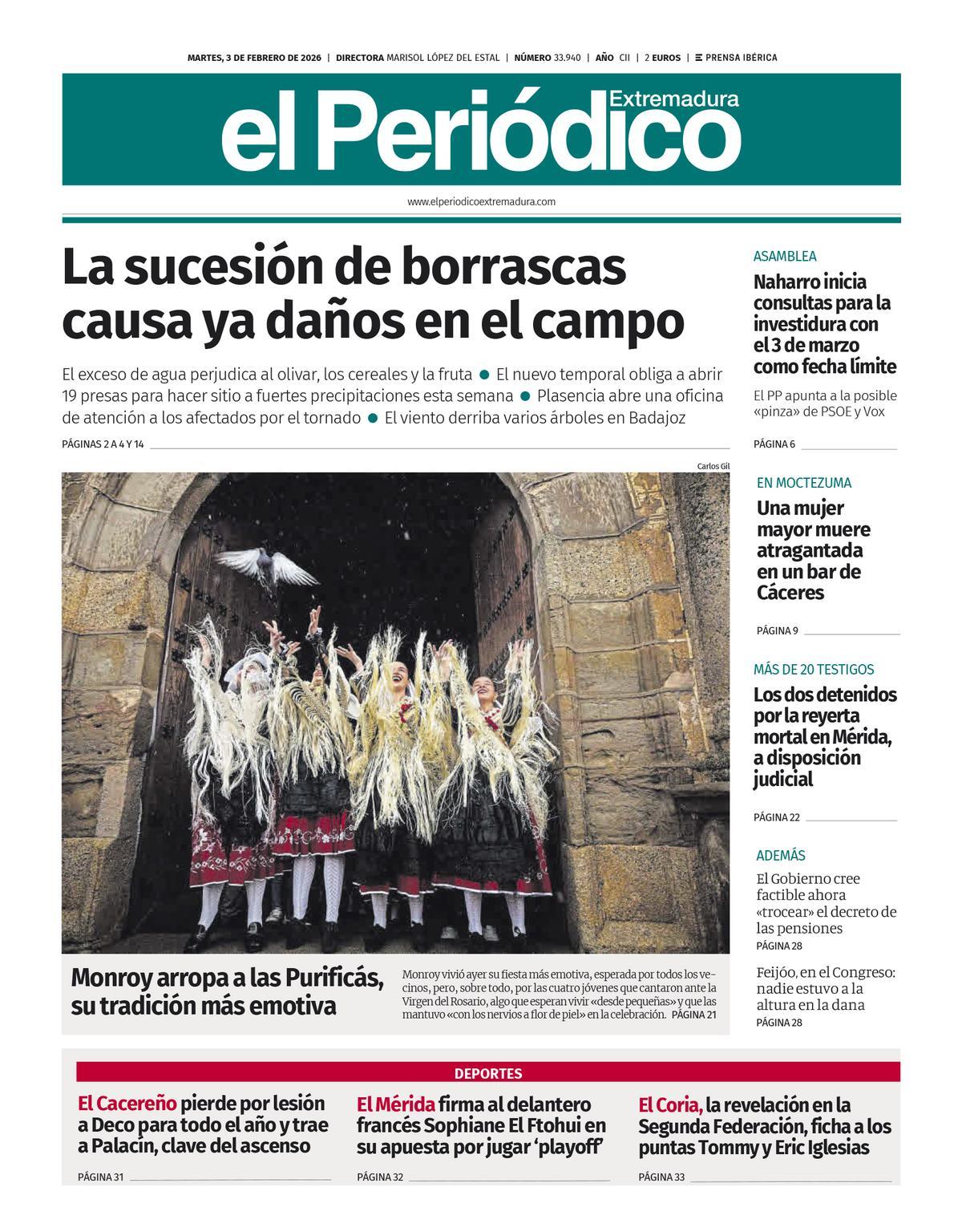 Consulta la portada correspondiente al día 3 de febrero de 2026