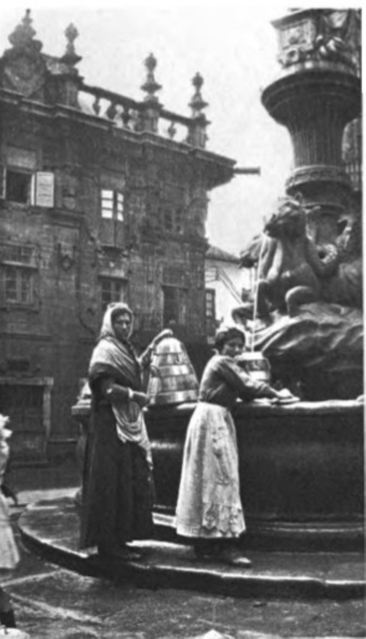 Dos mujeres retratadas durante el viaje de Goddard King a Santiago en 1915
