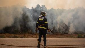 Estabilitzat l’incendi de Zamora, però encara amb risc alt de reproducció