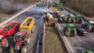 Los bloqueos de camiones en las autovías galas y belgas atrapan a 5.000 camiones con cítricos
