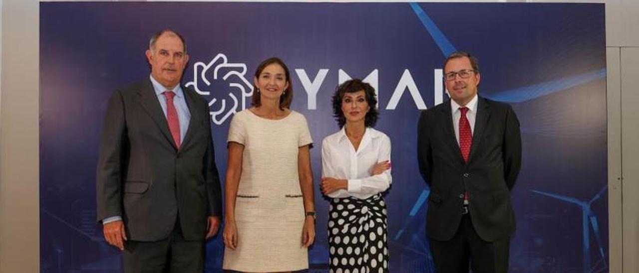 Por la izquierda, Álvaro Platero, Reyes Maroto, Almudena López del Pozo y el secretario general de Industria, Raúl Blanco. | Europa Press