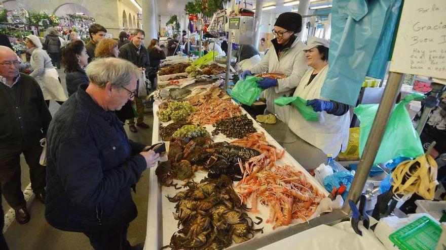 Una vista del mercado de abastos de Pontevedra. // Gustavo Santos