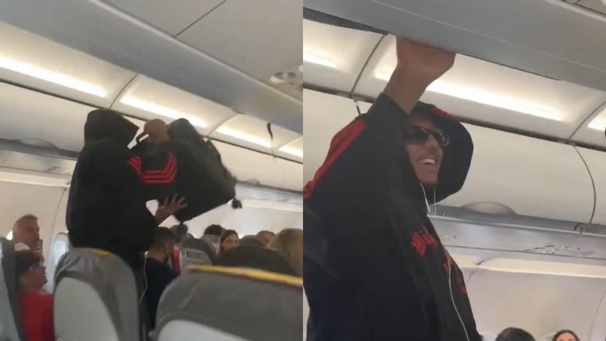 ¡Solo podía hacerlo él! Jules Koundé, en el mismo avión que los aficionados del Barça rumbo a Milán
