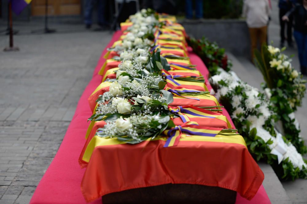 ARUCAS. Entierro de los restos encontrados en el Pozo de Tenoya.  | 24/03/2019 | Fotógrafo: José Carlos Guerra