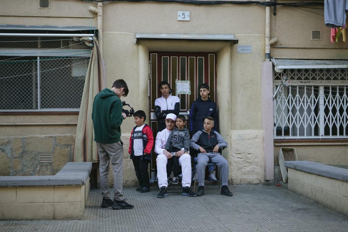 Ivan Salvador grabando un videoclip de Morad en La Florida, L'Hospitalet de Llobregat