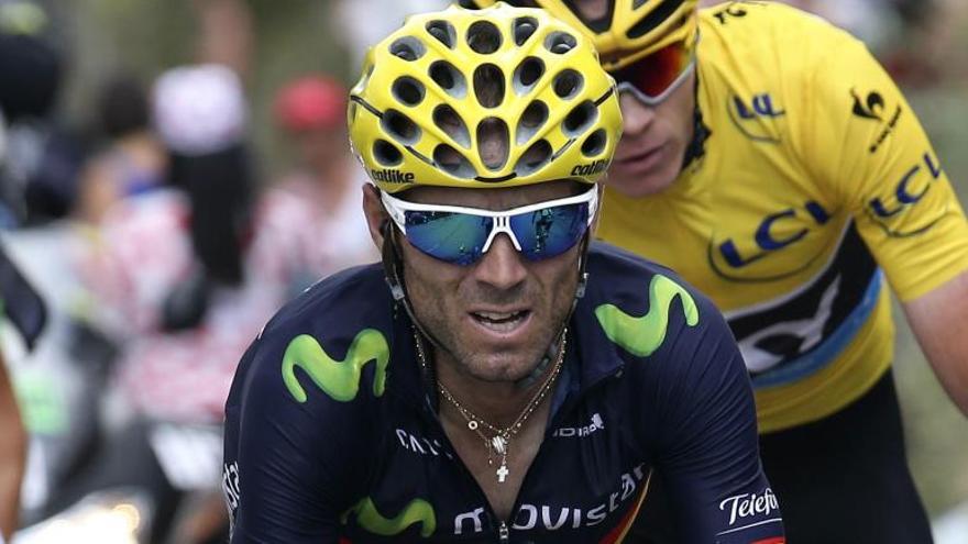 Alejandro Valverde en una etapa del Tour de Francia.