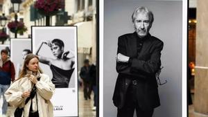 Los paseantes se encuentran estos días en la calle Larios con retros de actores españoles en la tradicional exposición de imágenes del certamen