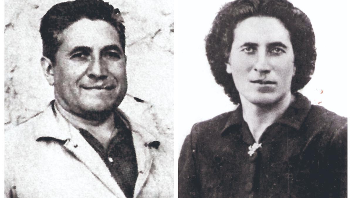 Florencio Pla Meseguer, a la izquierda; a la derecha, cuando todavía utilizaba el nombre de Teresa.