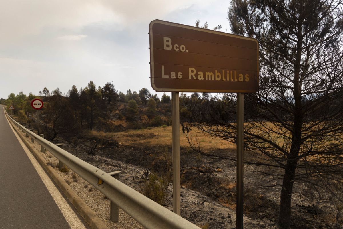 El incendio de Bejís, en imágenes