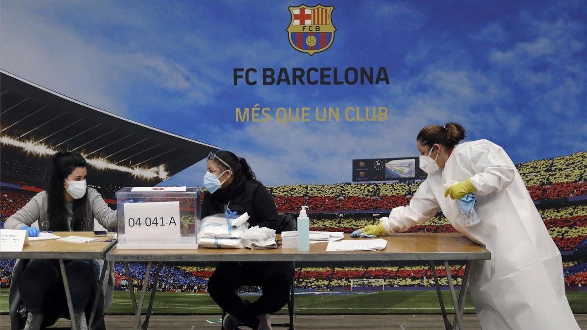 El Auditorio del FC Barcelona, en distrito de Les Corts, fue una mesa electoral para las elecciones del Parlament