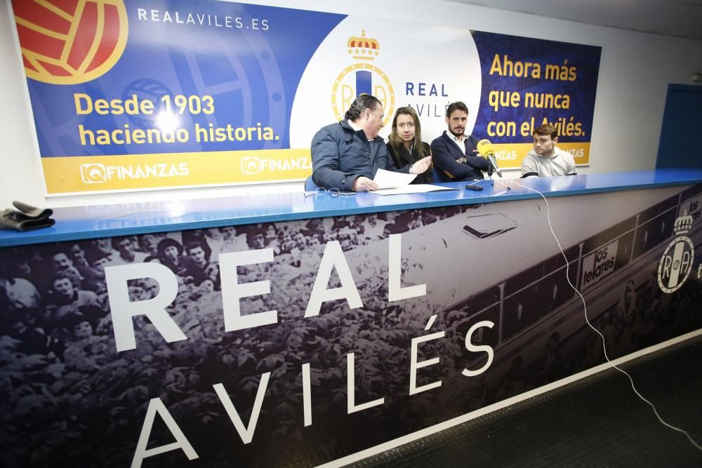 Rueda de prensa de la directiva del Real Avilés