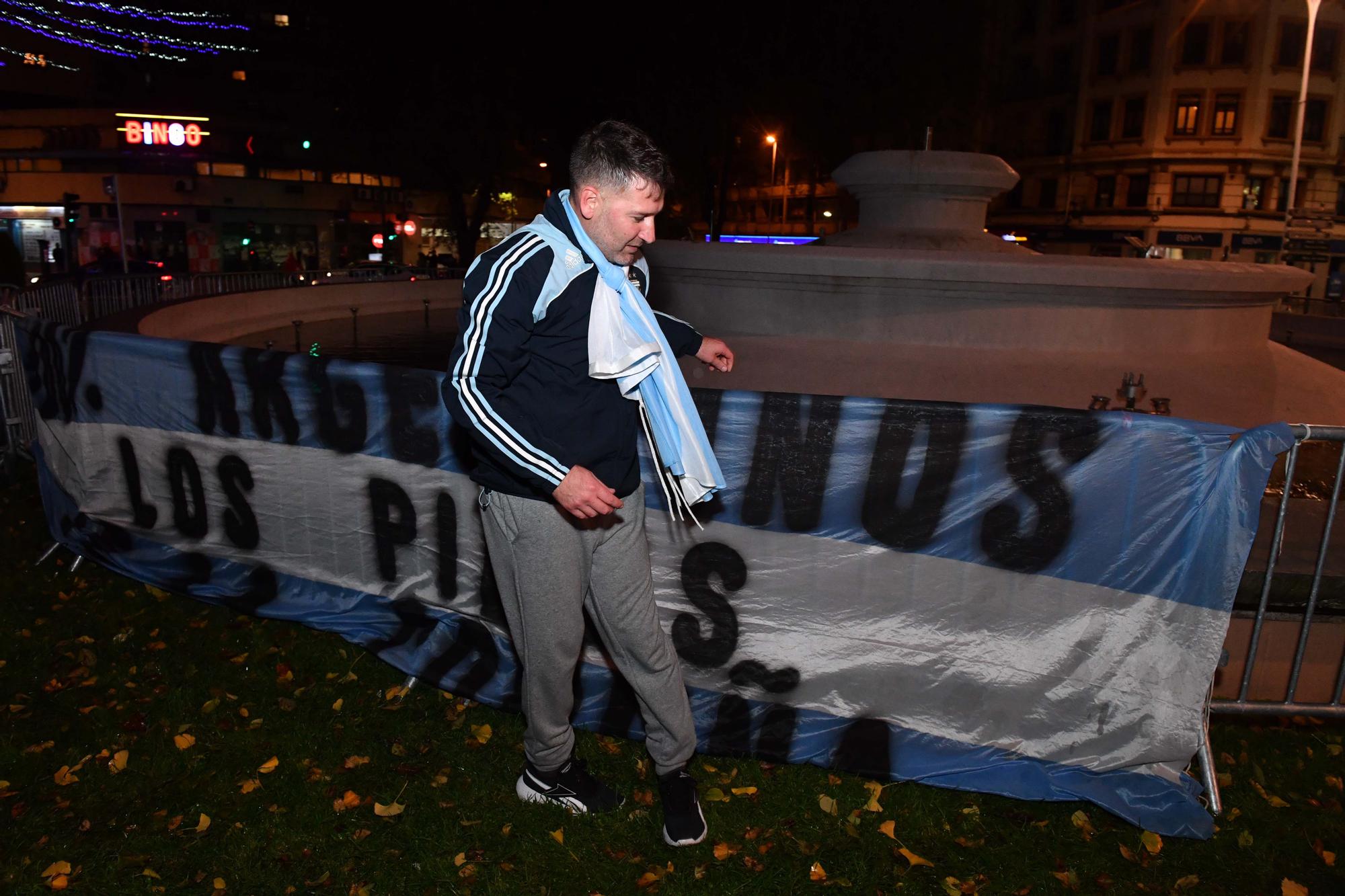 A Coruña celebra la victoria de Argentina en el Mundial