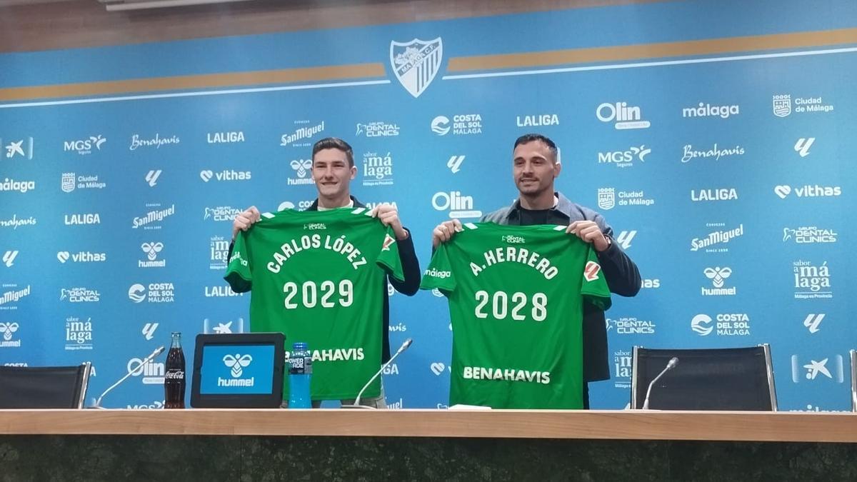 Presentación de la renovación de Carlos López y Alfonso Herrero.