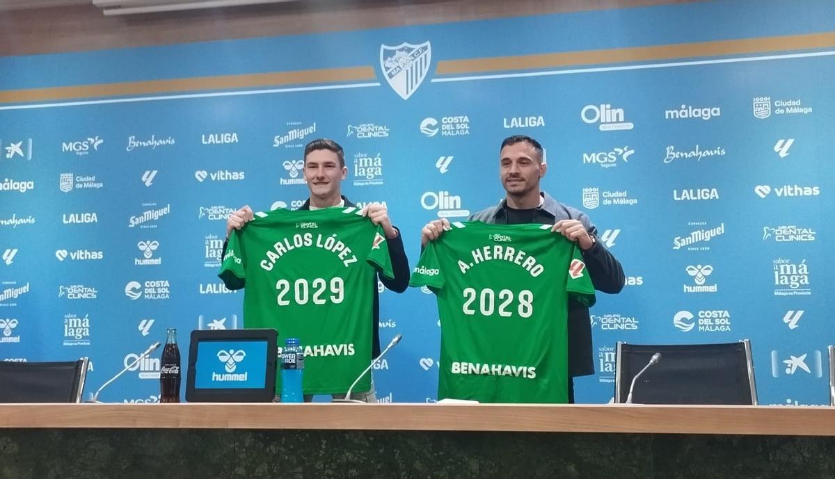 Presentación de la renovación de Carlos López y Alfonso Herrero.