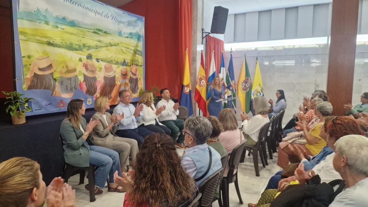 Imagen del acto del XIII Encuentro de Mujeres Rurales celebrado en Artenara.