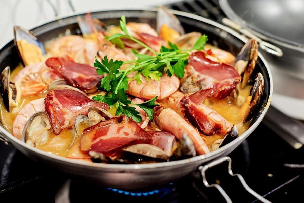 Uno de los platos de la cocina de Cámping Río Jerte.