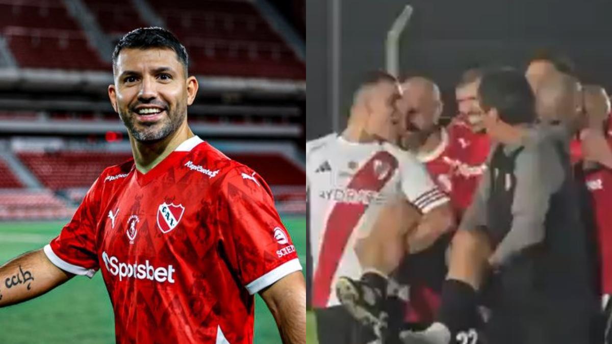 El Kun Agüero se rompió el tendón de Aquiles en un partido de veteranos con Independiente