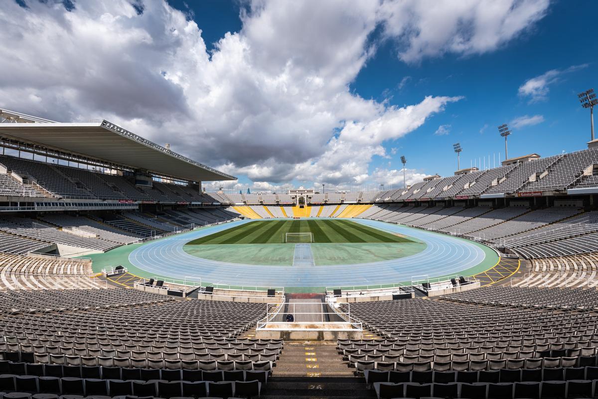 Imagen del interior del estadio olímpico de Montjuic.