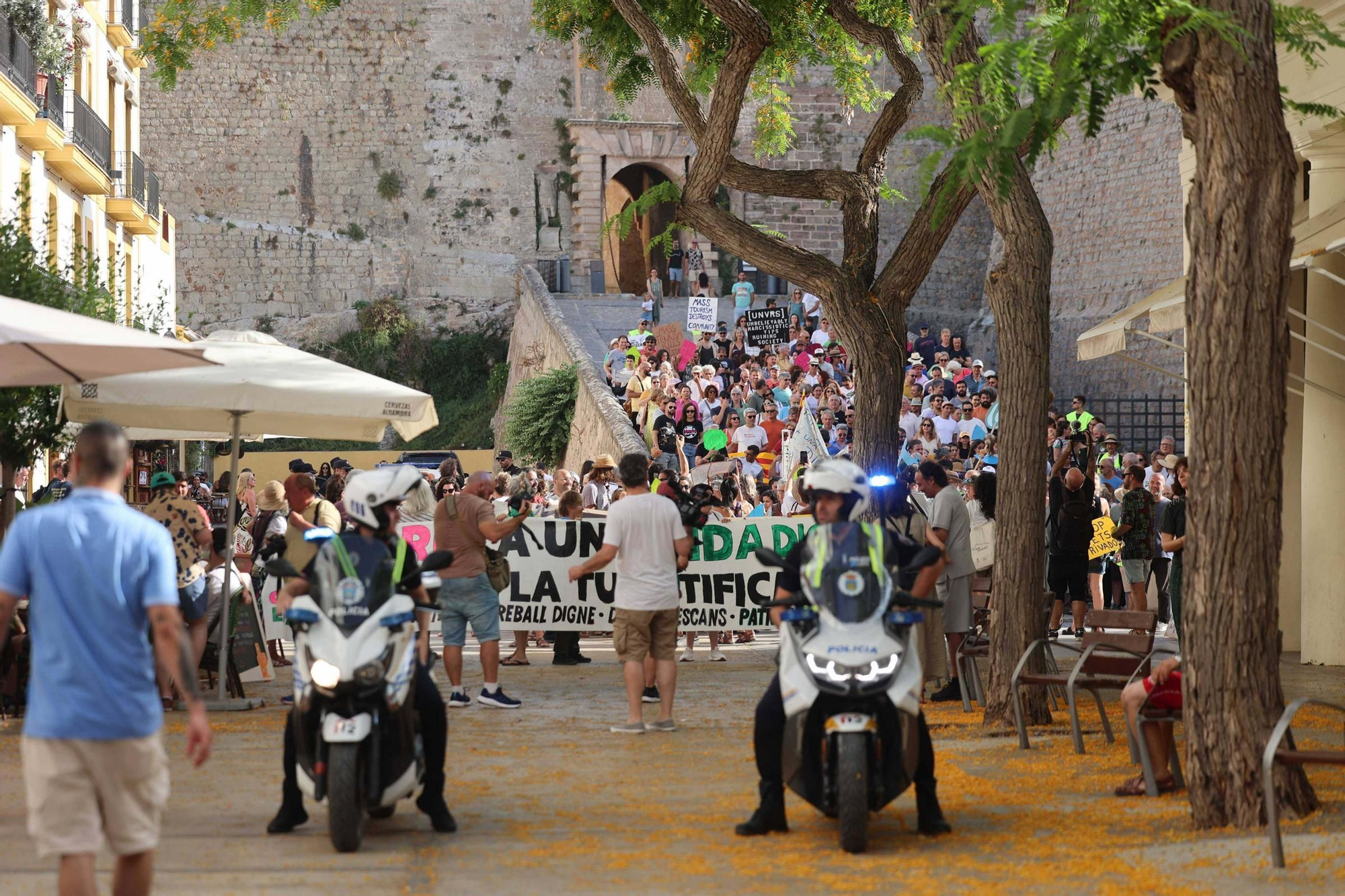 Manifestación contra la masificación turística en Ibiza