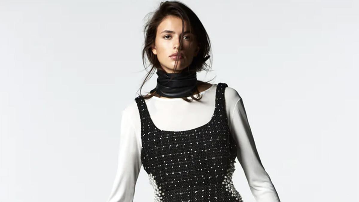 Vestido de Zara con detalles 'cut out' perlados
