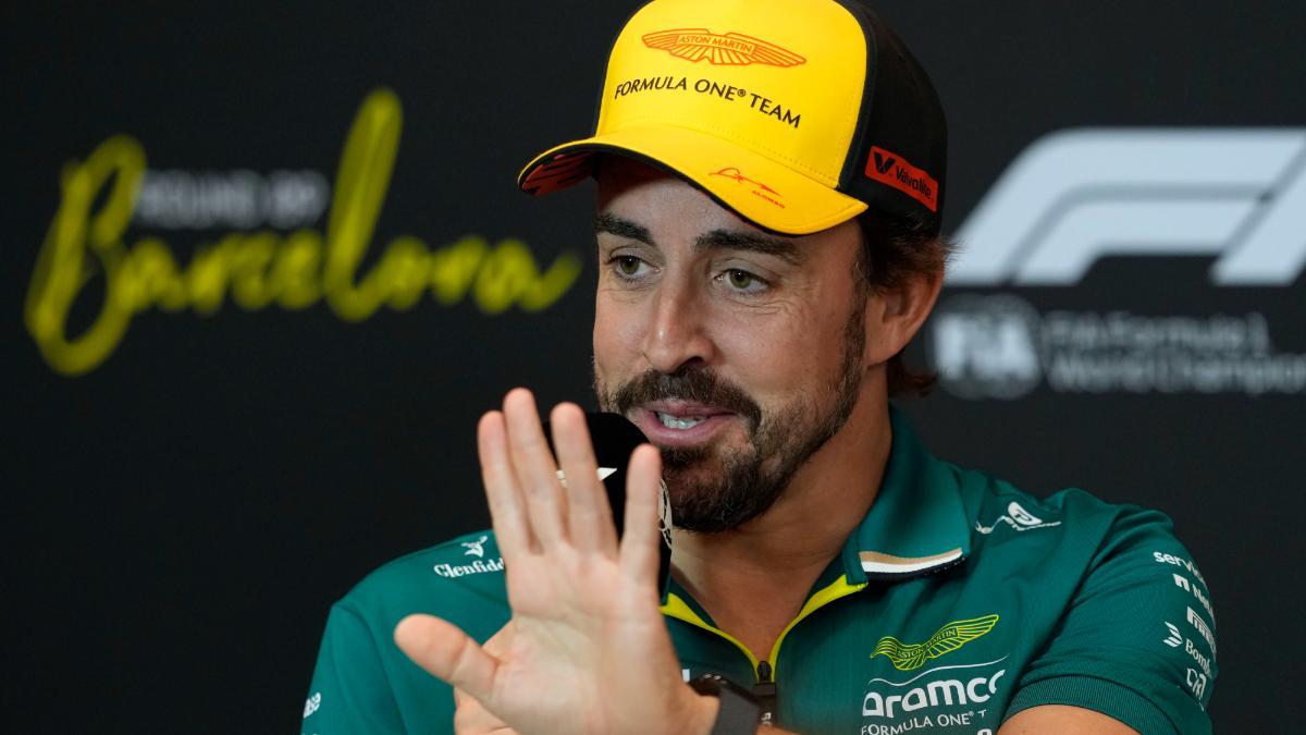 Fernando Alonso durante el GP de España celebrado en el Circuit de Barcelona-Catalunya en 2024