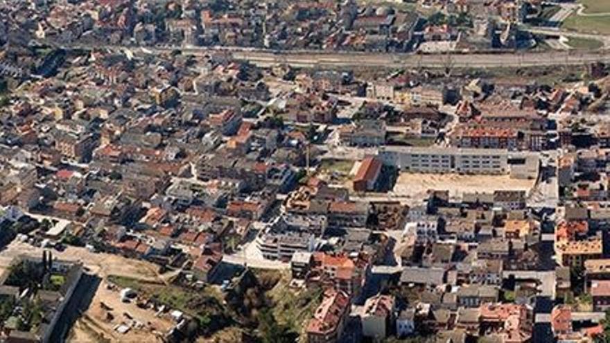Vista aèria del poble de Sant Vicenç de Castellet