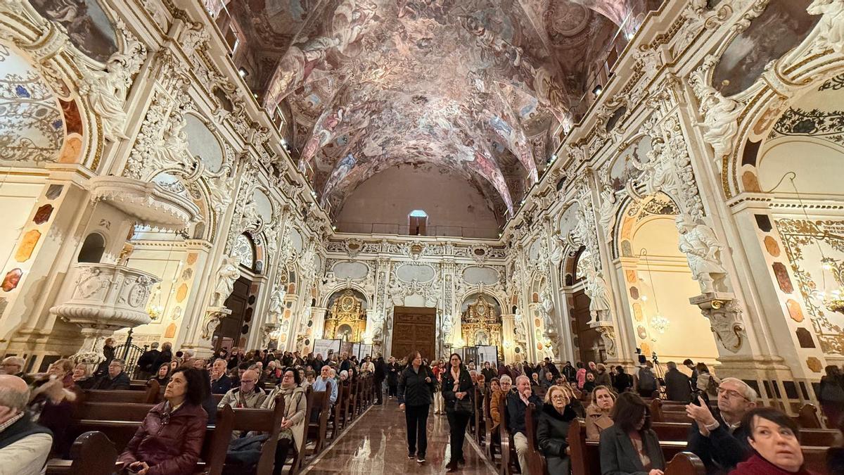 Los frescos barrocos del pintor cordobés Antonio Palomino que decoran la iglesia de los Santos Juanes, una de las más antiguas de Ciutat Vella