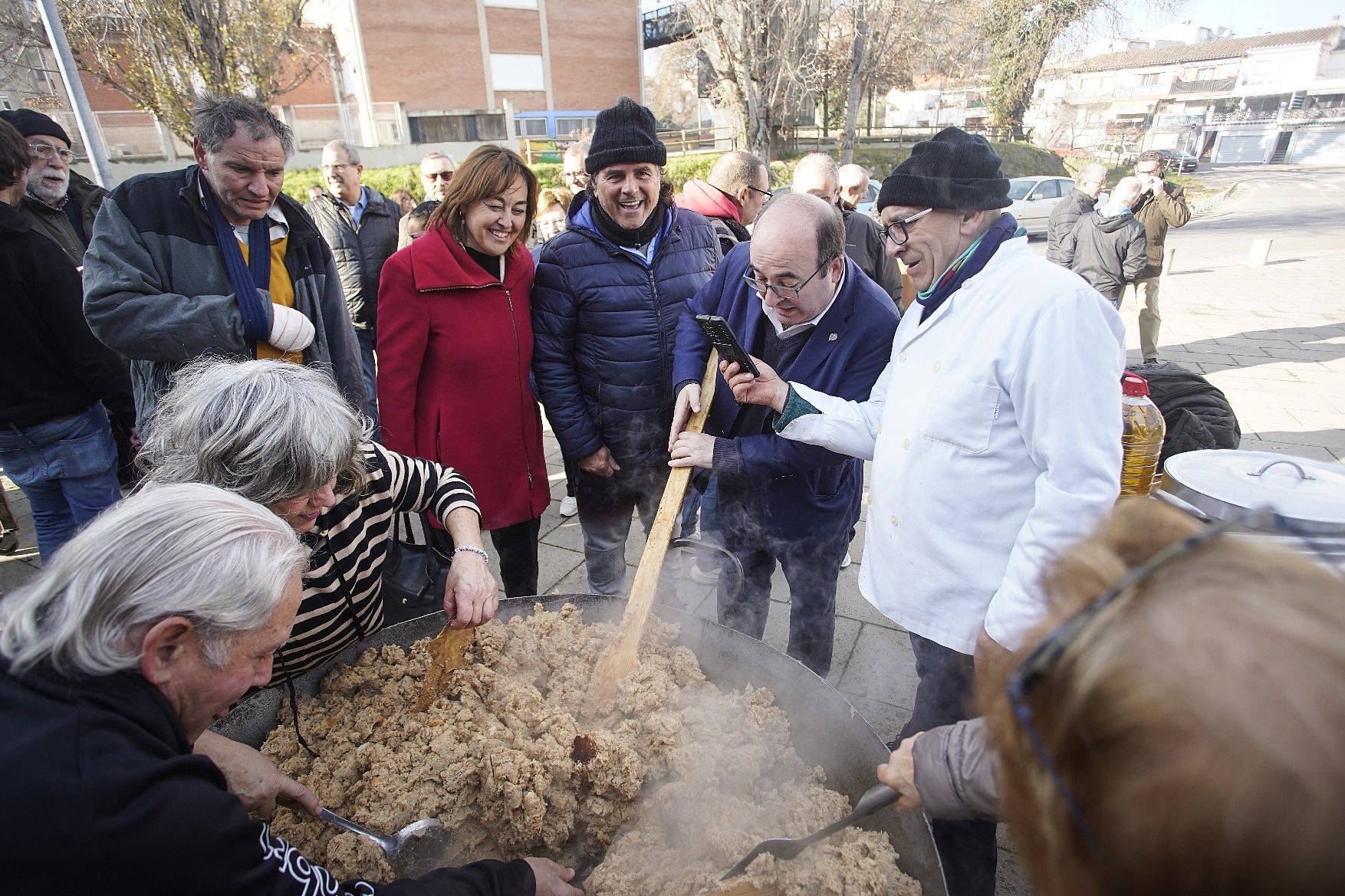 Totes les imatges de la visita de Iceta a Girona i Salt