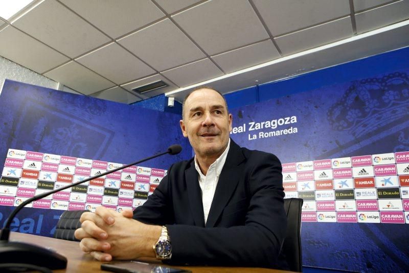 Presentación del nuevo técnico del Real Zaragoza, Víctor Fernández