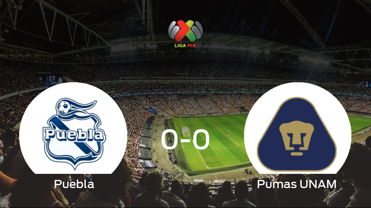 El Puebla y el Pumas UNAM se reparten los puntos en un partido sin goles (0-0)