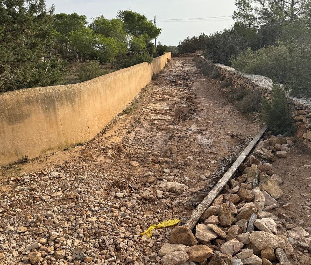 FORMENTERA. TRABAJOS DE RECUPERACIÓN Y PREPARATIVOS. DANA ALICE. LLUVIAS